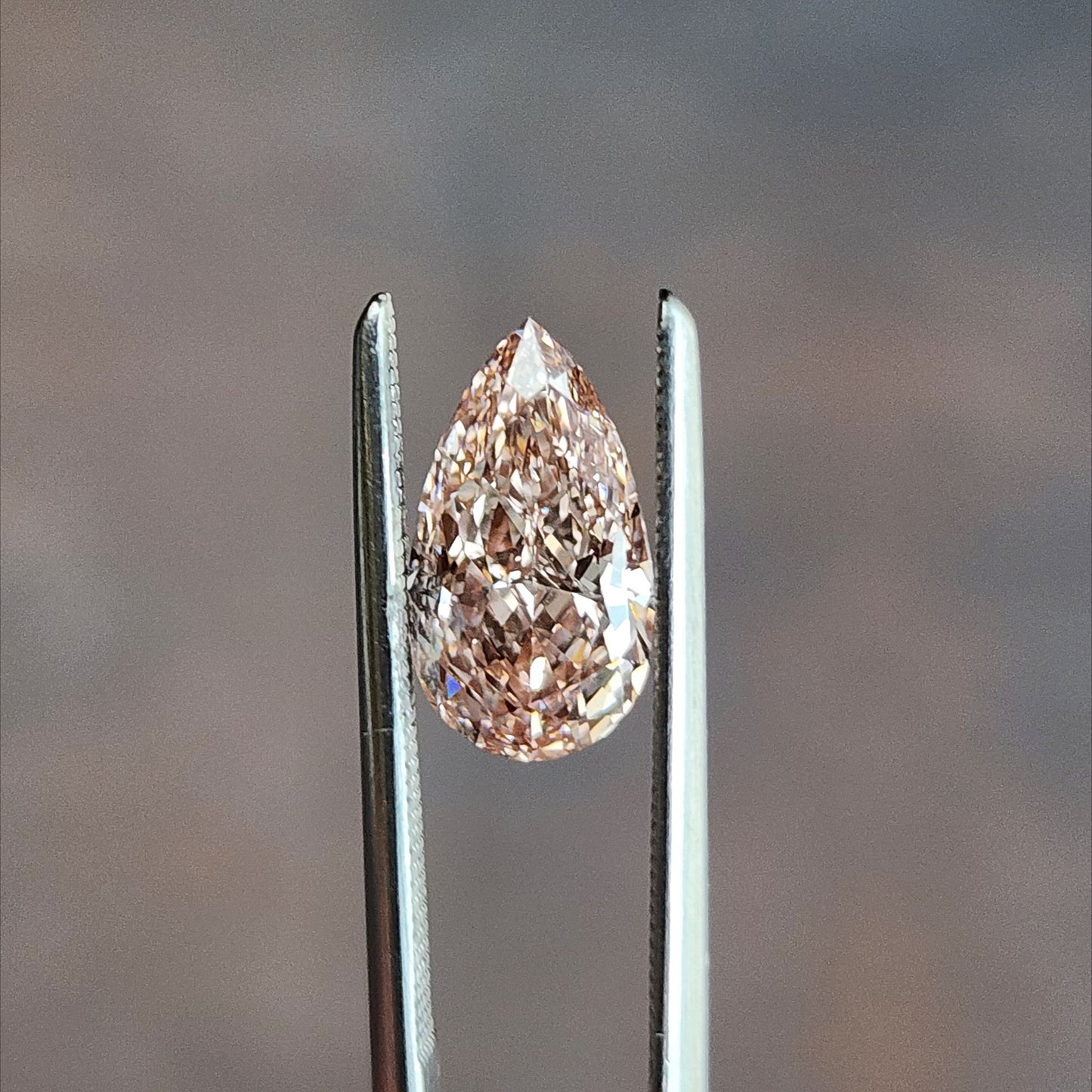 Fancy Vivid Pink Lab Diamond Pear Cut