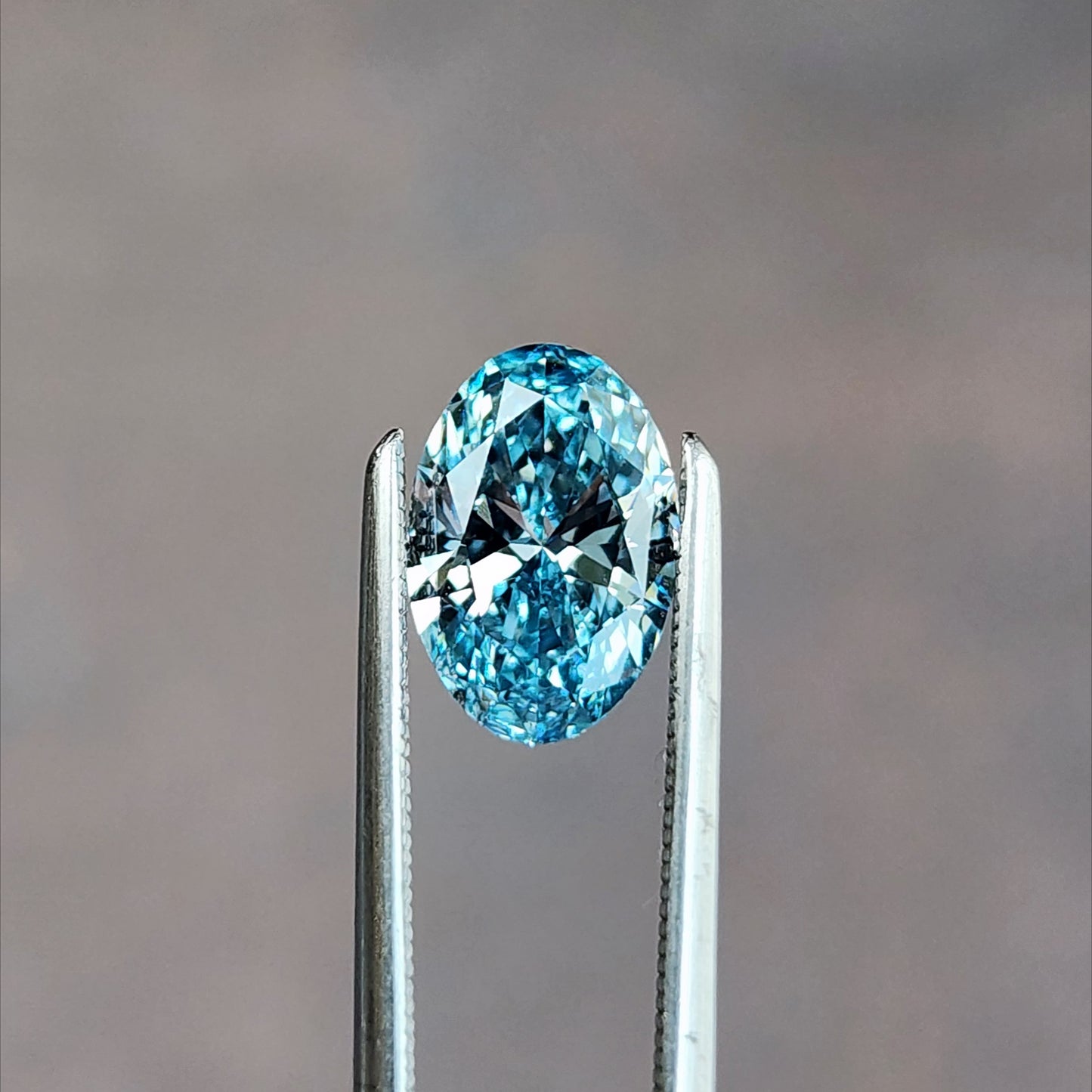 Fancy Vivid Blue Lab Diamond Oval