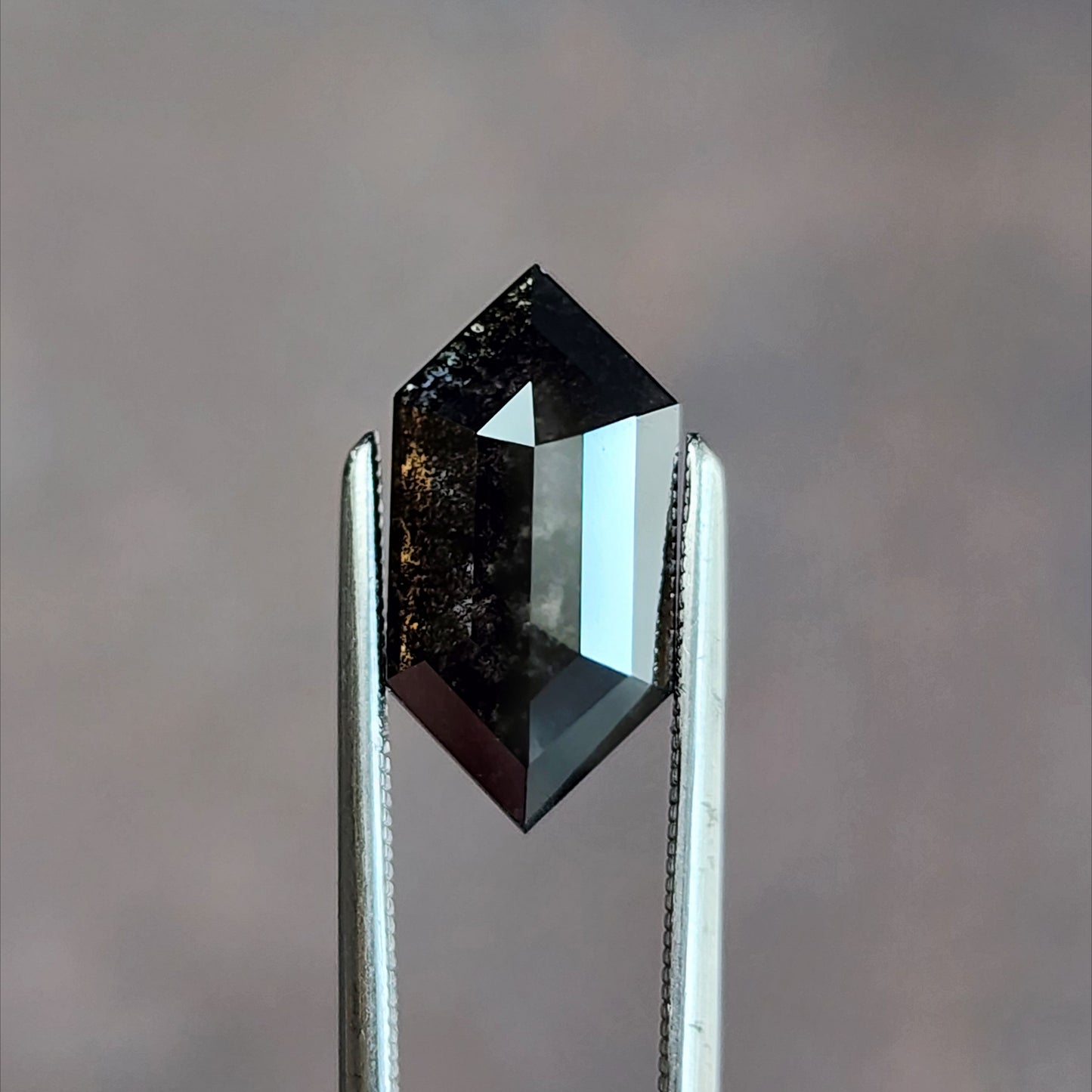 salt and pepper lab grown rose duchess cut