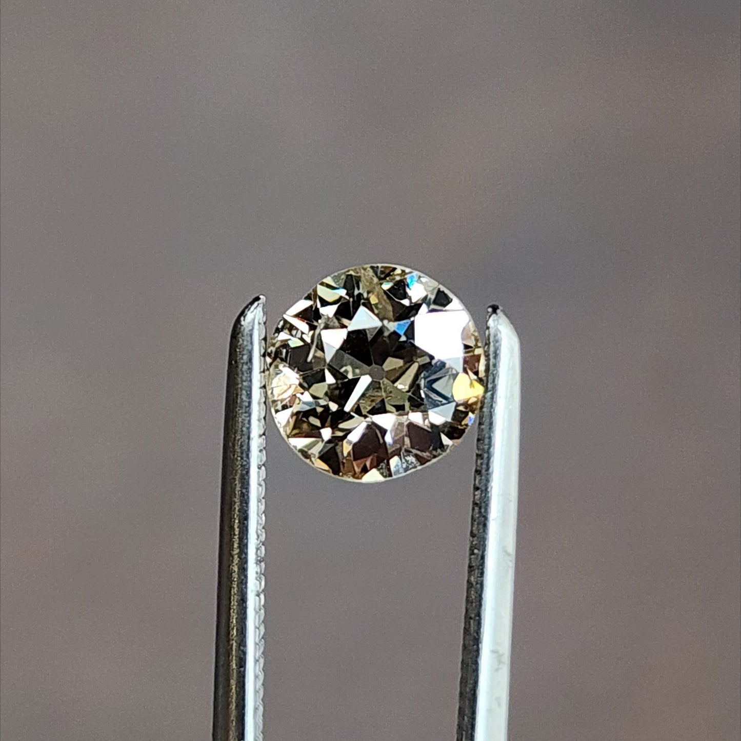 natural champagne antique old mine cut diamond