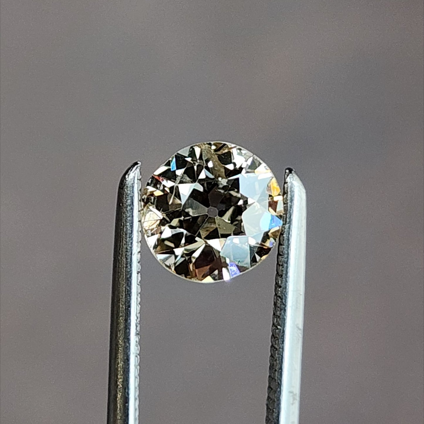 natural champagne antique old mine cut diamond