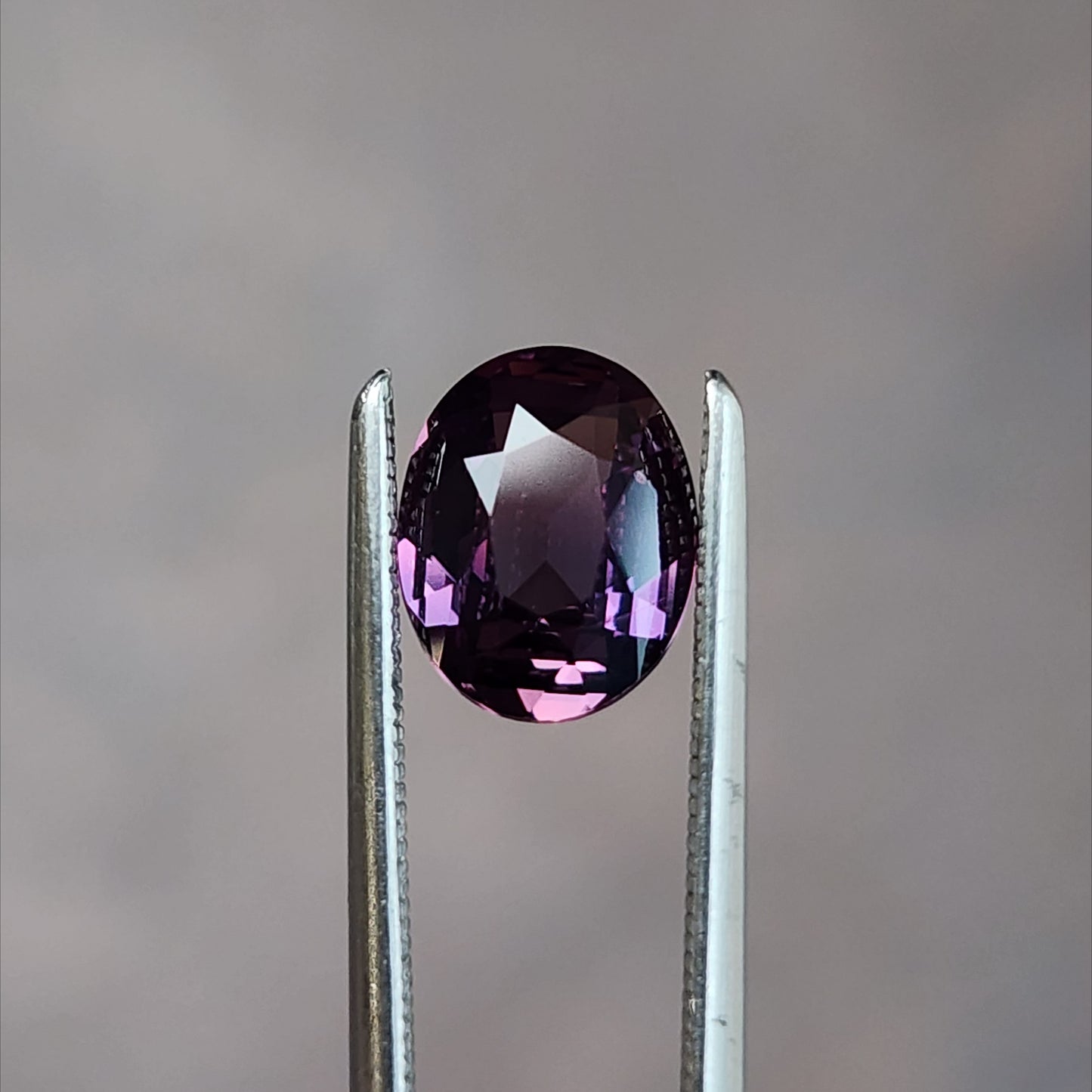 natural purple red oval sapphire from Sri Lanka