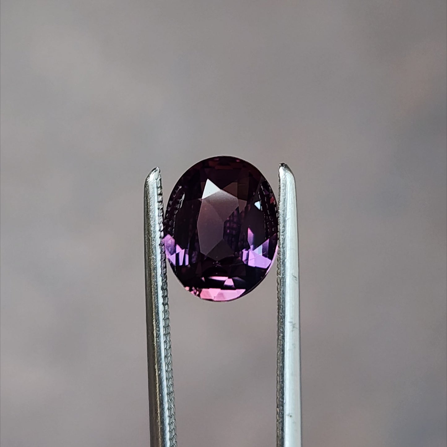 natural purple red oval sapphire from Sri Lanka