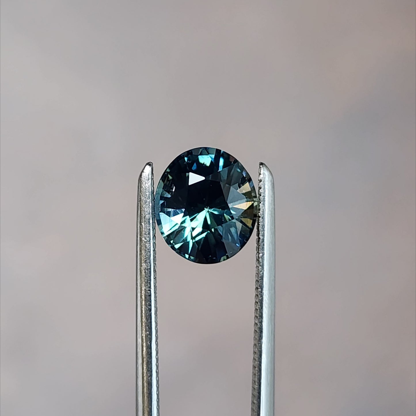 natural teal oval sapphire from Madagascar