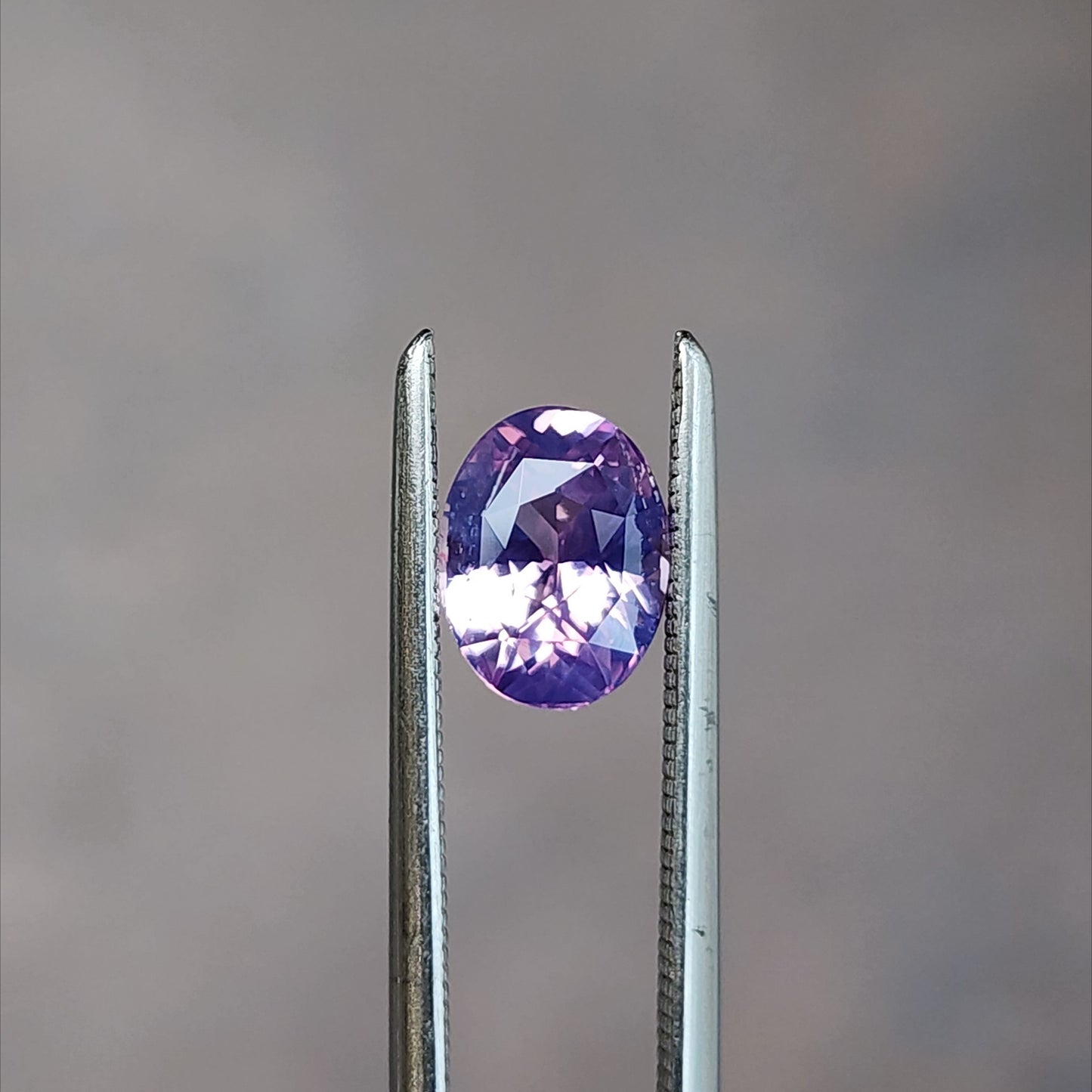 natural lavender oval sapphire from Sri Lanka