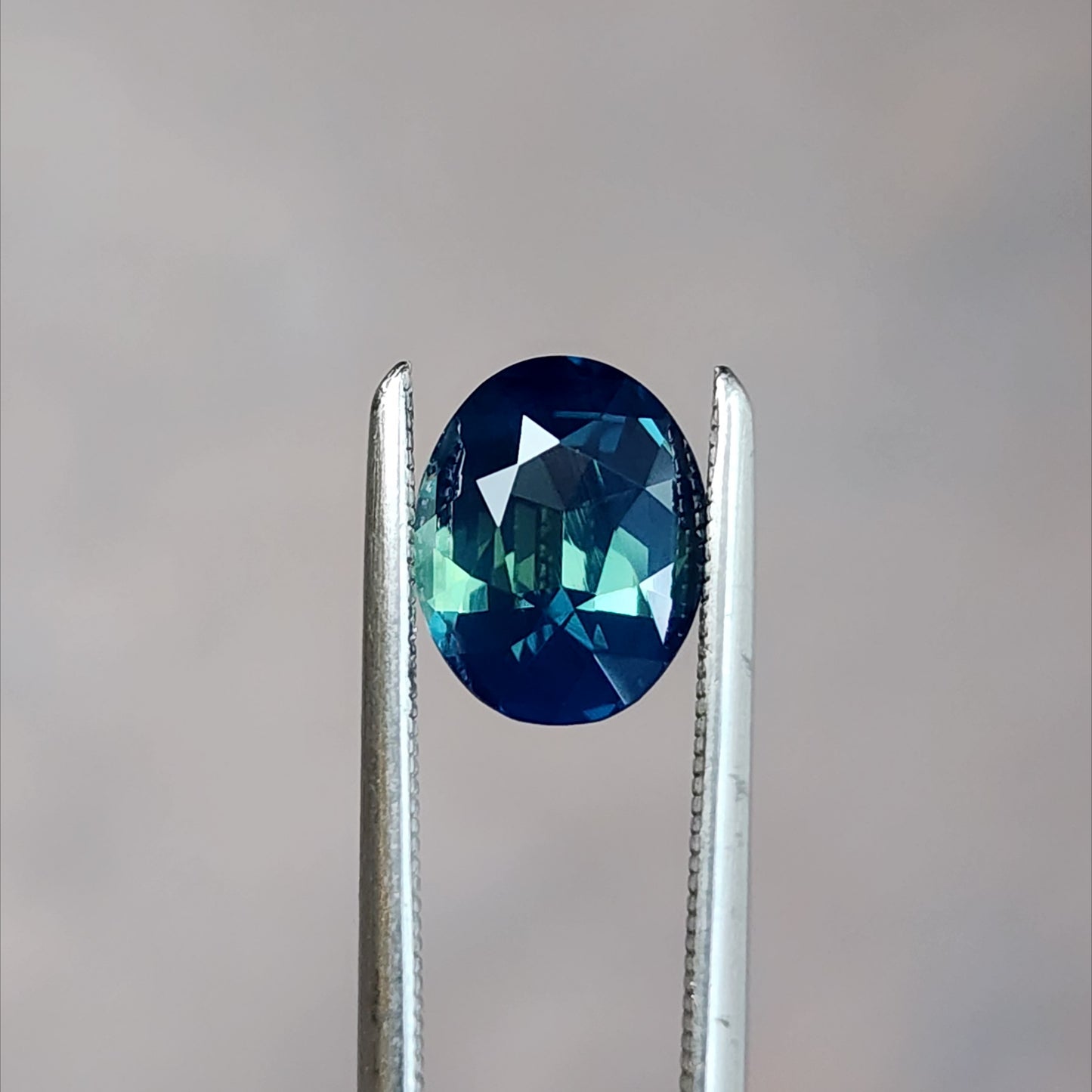 natural teal oval sapphire from Madagascar