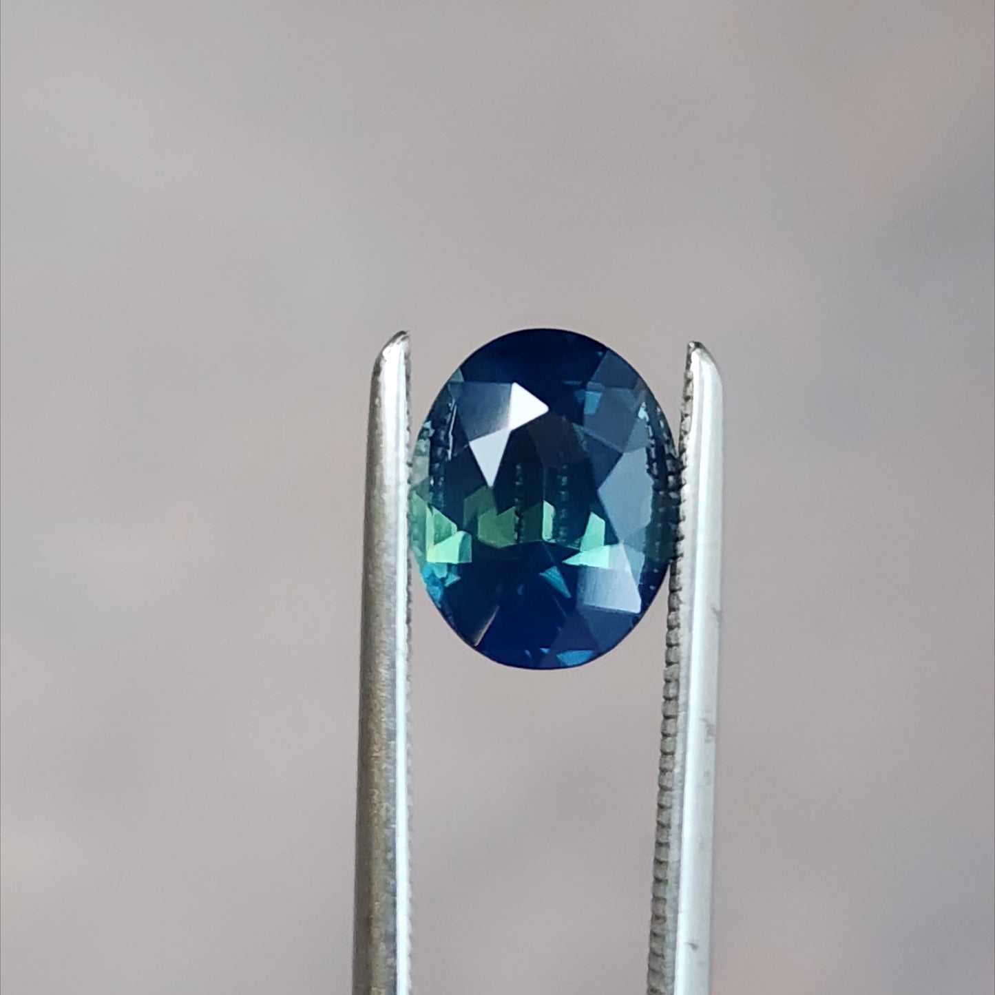 natural teal oval sapphire from Madagascar
