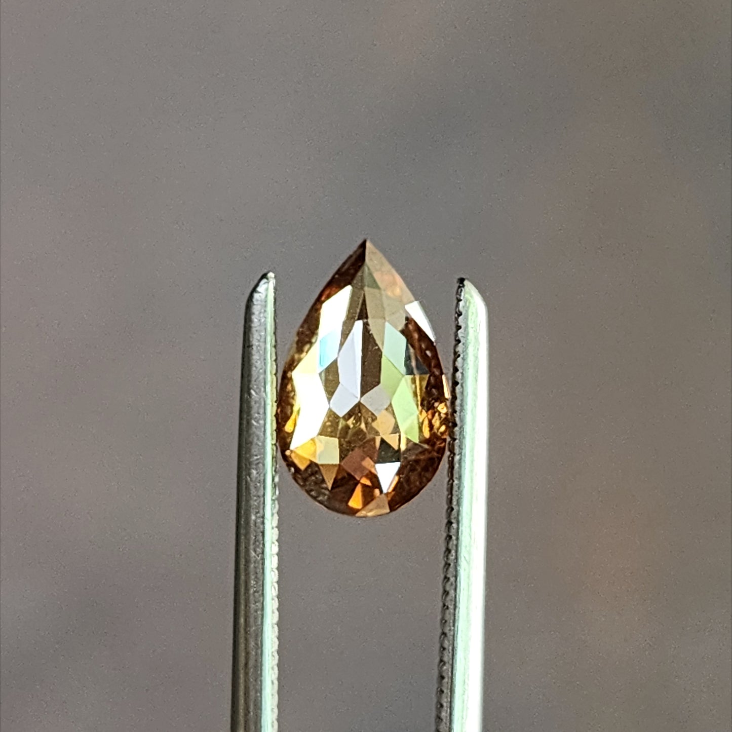 .75ct Natural Diamond Rose Cut Pear Champagne
