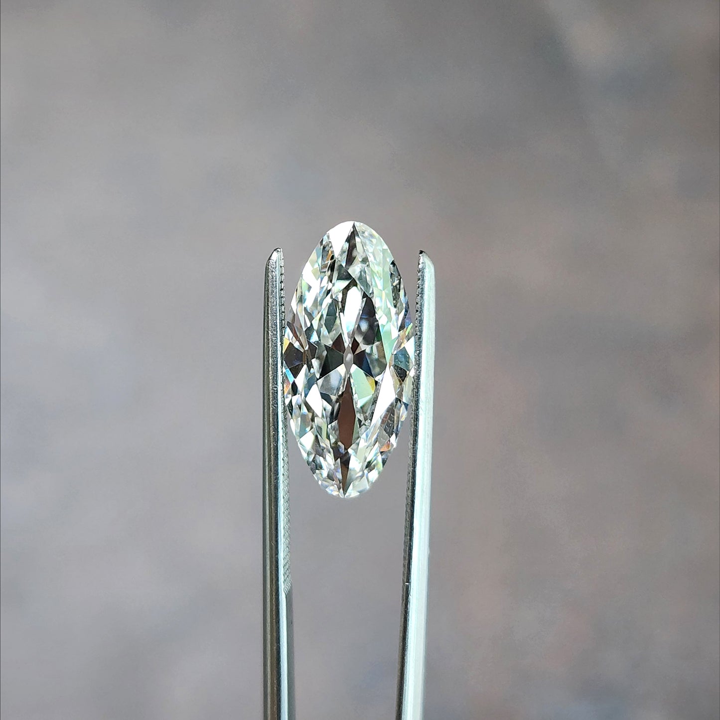 3.08ct Lab Diamond F/VS1 Moval Antique Cut