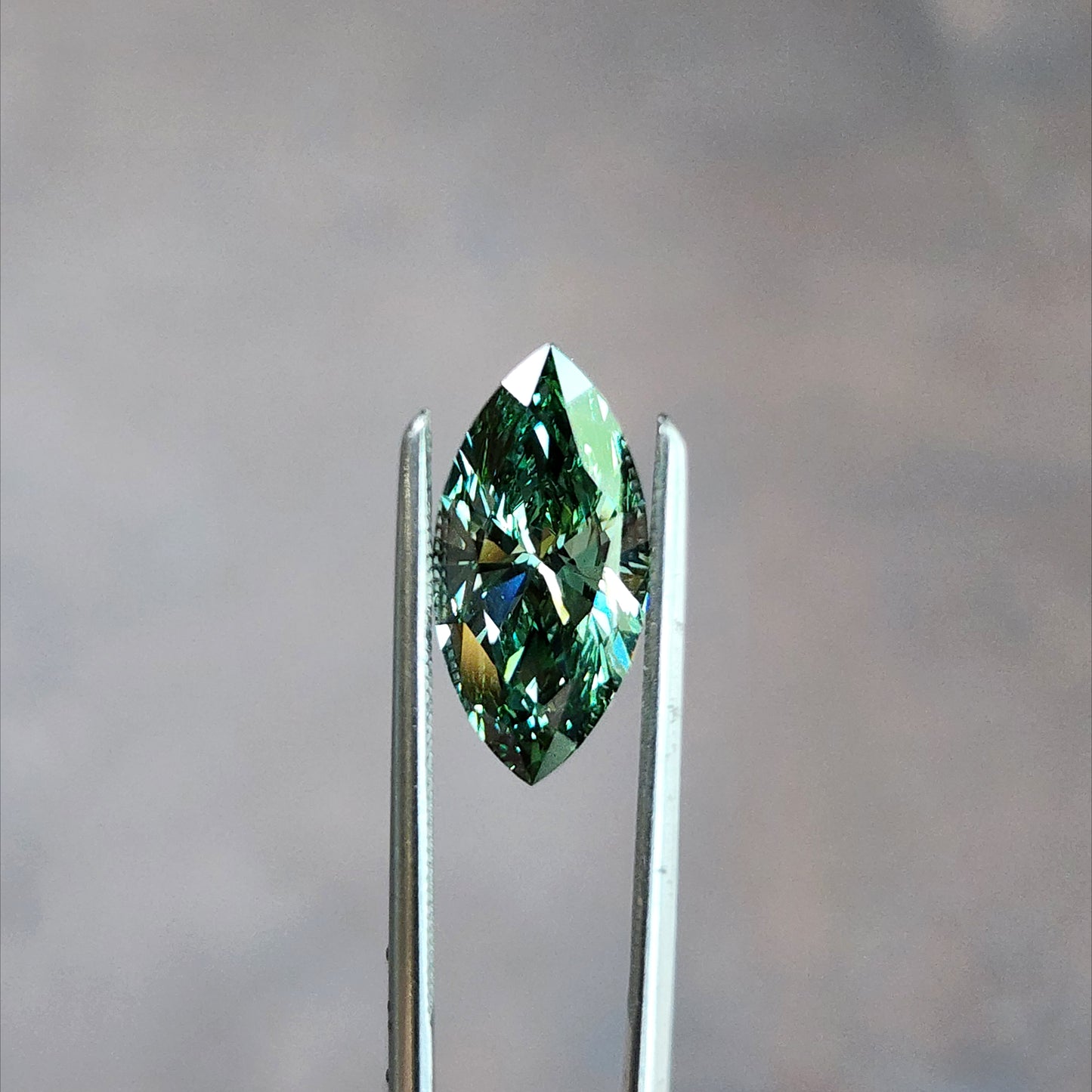 2.0ct Lab Diamond Fancy Vivid Green Marquise VS2