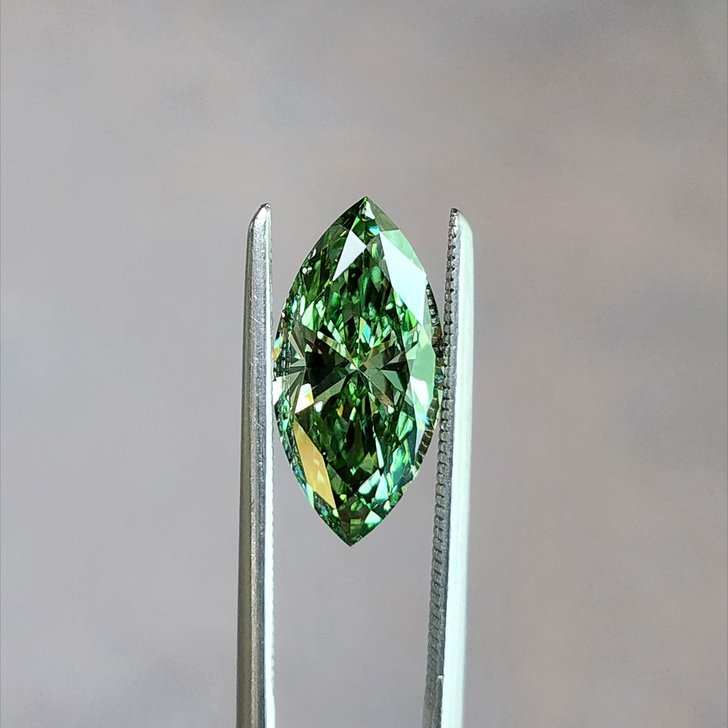 1.70ct Lab Diamond Fancy Vivid Green Marquise VVS2