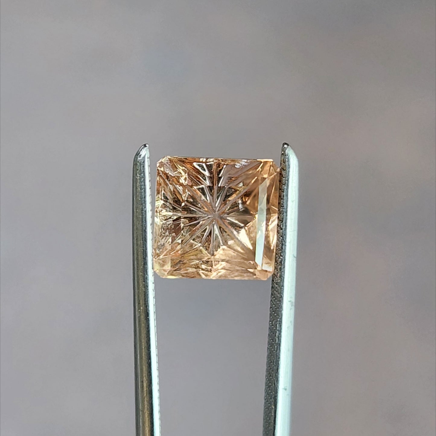 2.04ct Natural Grossular Garnet Orange Fantasy Asscher Cut