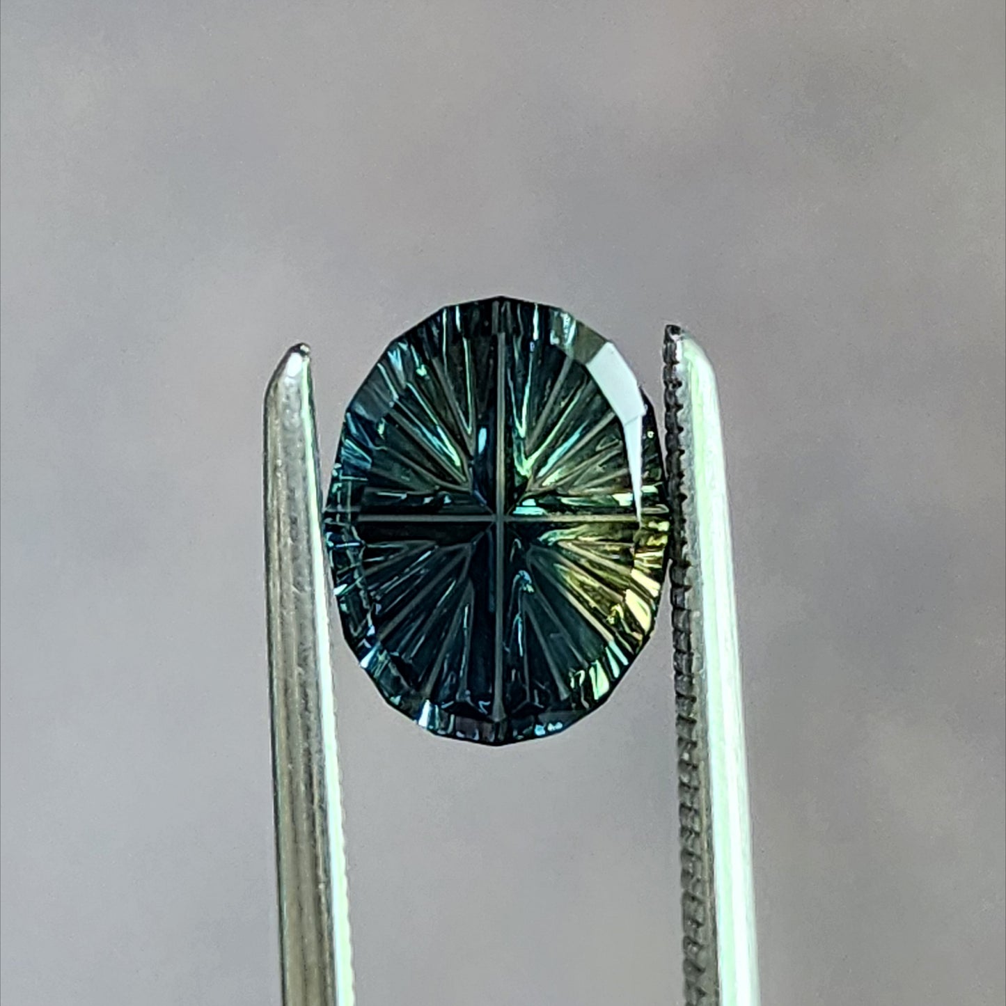1.31ct Natural Australian Parti Sapphire Oval Fantasy Cut