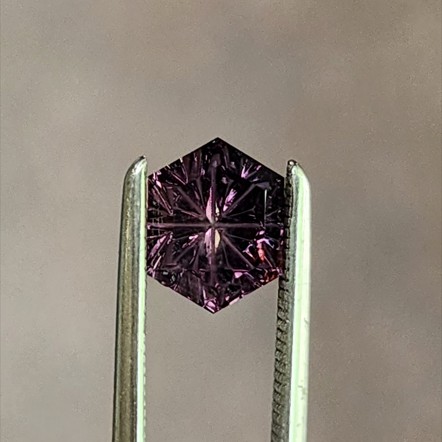 1.32ct Dragon Hexagon Rupee Purple Sapphire Fantasy Cut