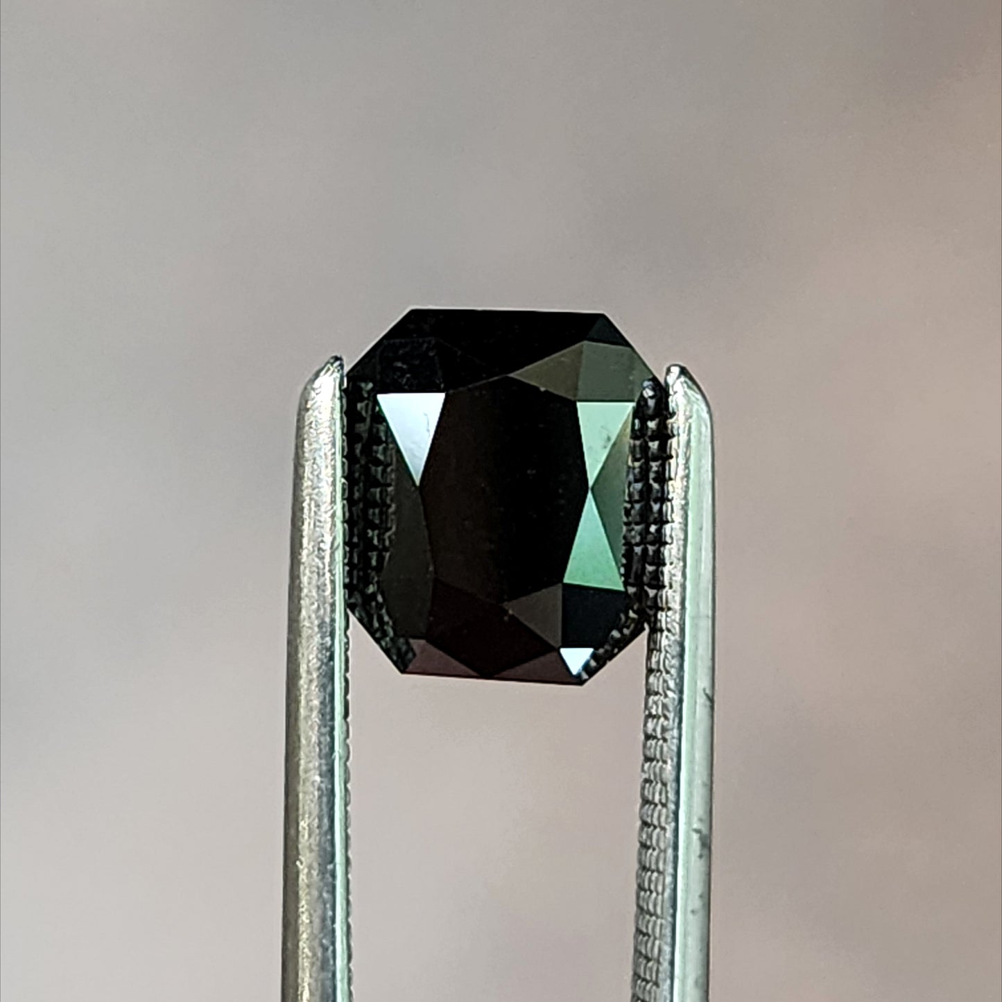 1.26ct Faceted Radiant Black Diamond (Heat Treated)