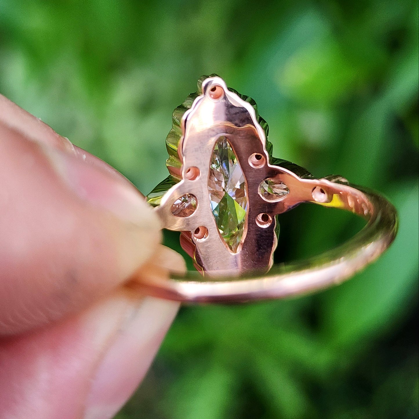 2.34ct Lab Diamond Marquise Odette Engagement Ring 14k Rose Gold image 13