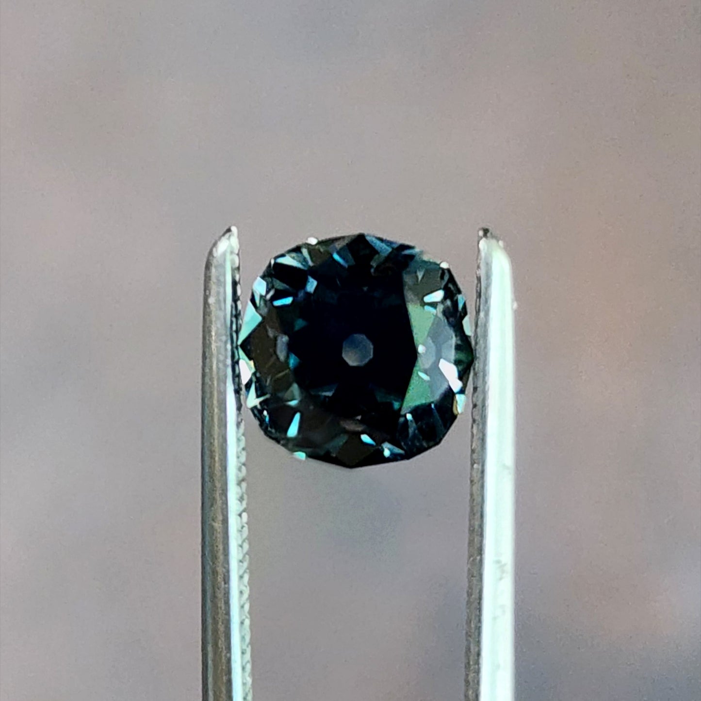 1.40ct Natural Montana Sapphire Old European Cushion Cut