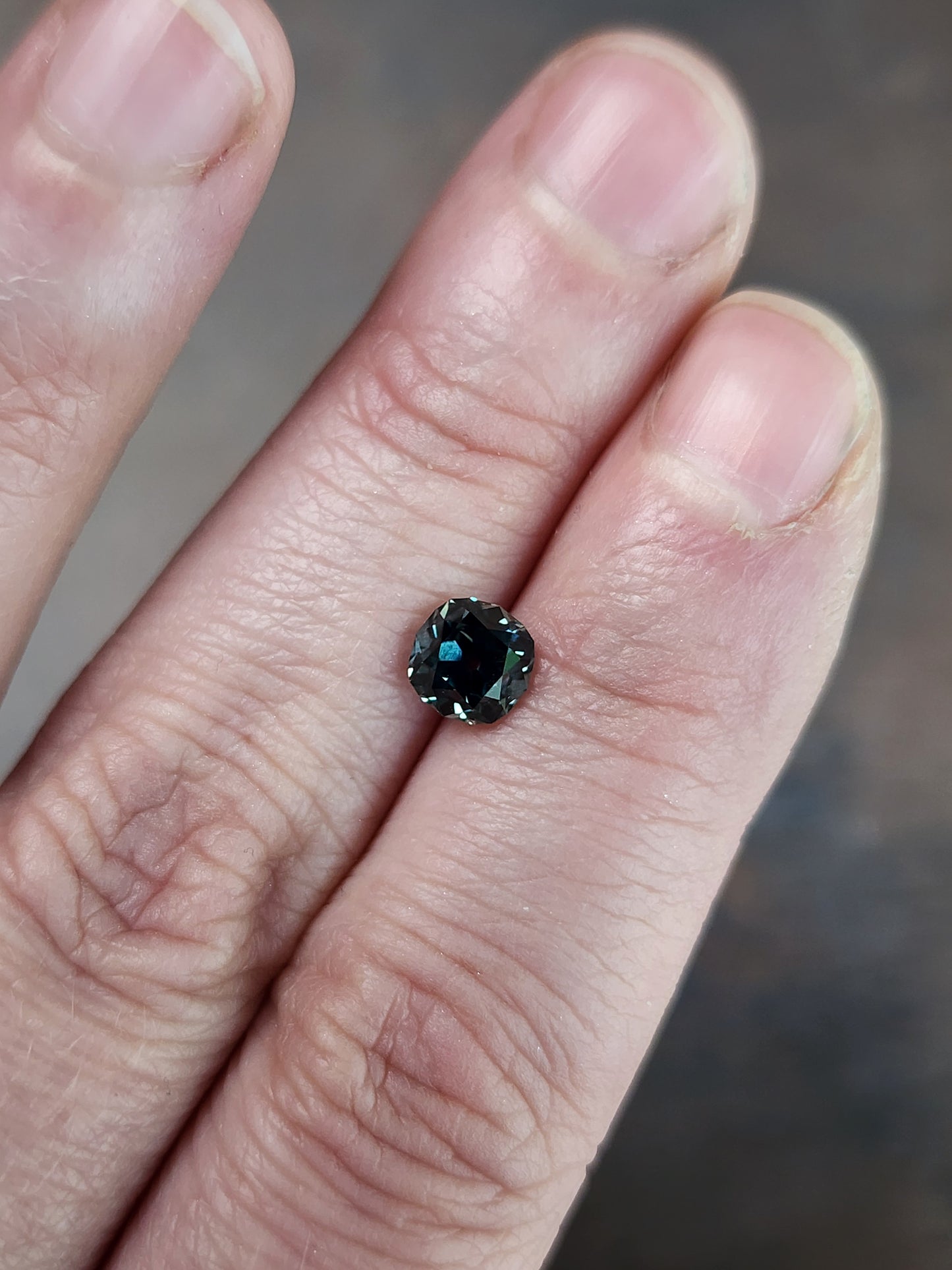 1.40ct Natural Montana Sapphire Old European Cushion Cut