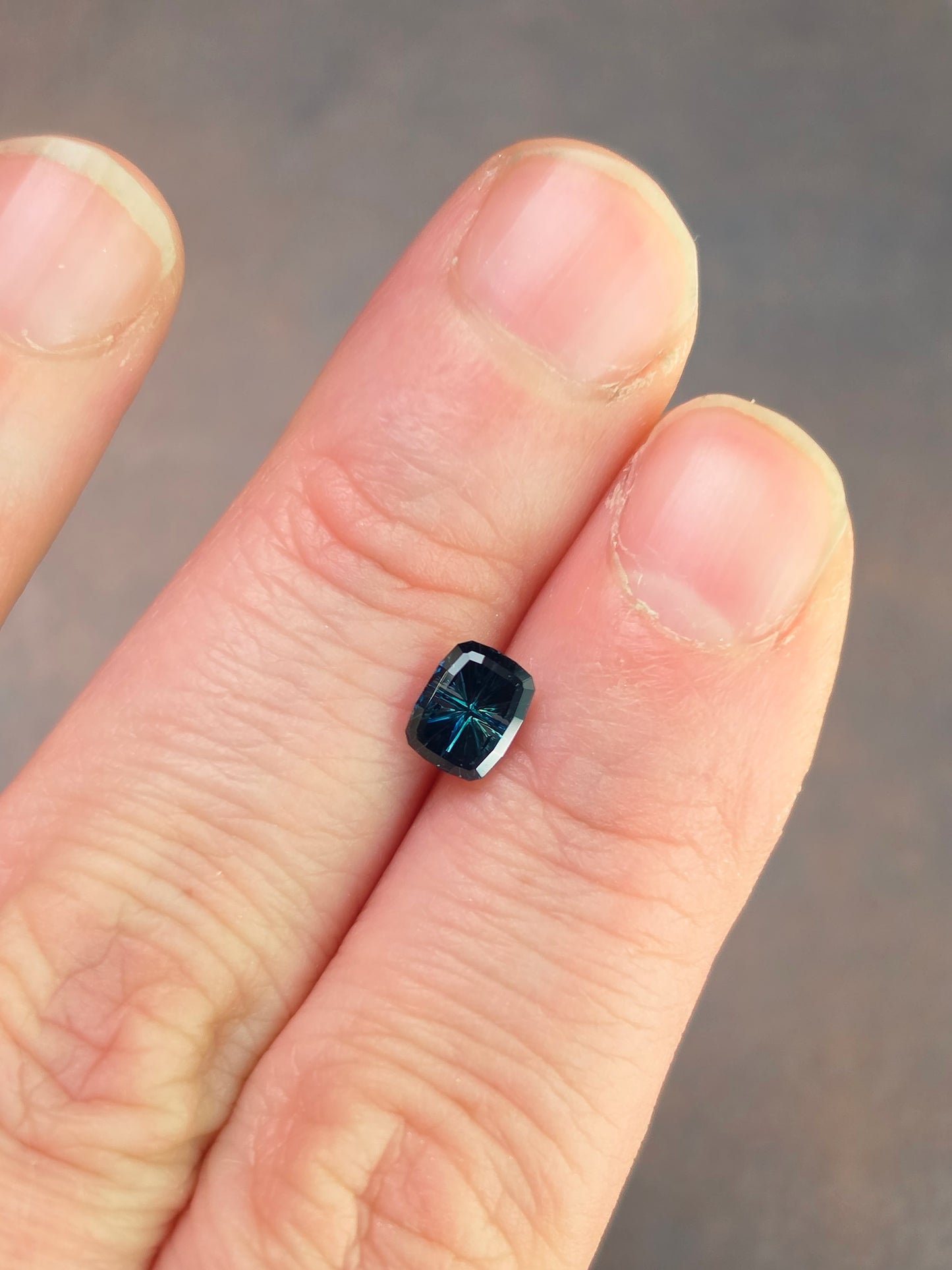 1.00ct Natural Australian Sapphire Teal Starbrite Cushion Cut by John Dyer