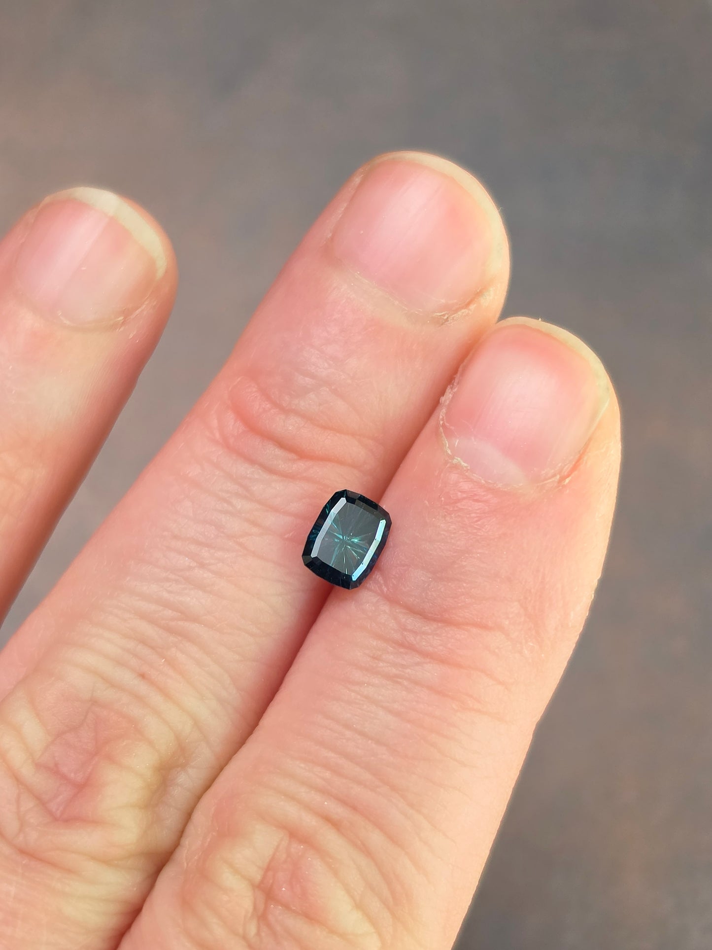 1.00ct Natural Australian Sapphire Teal Starbrite Cushion Cut by John Dyer