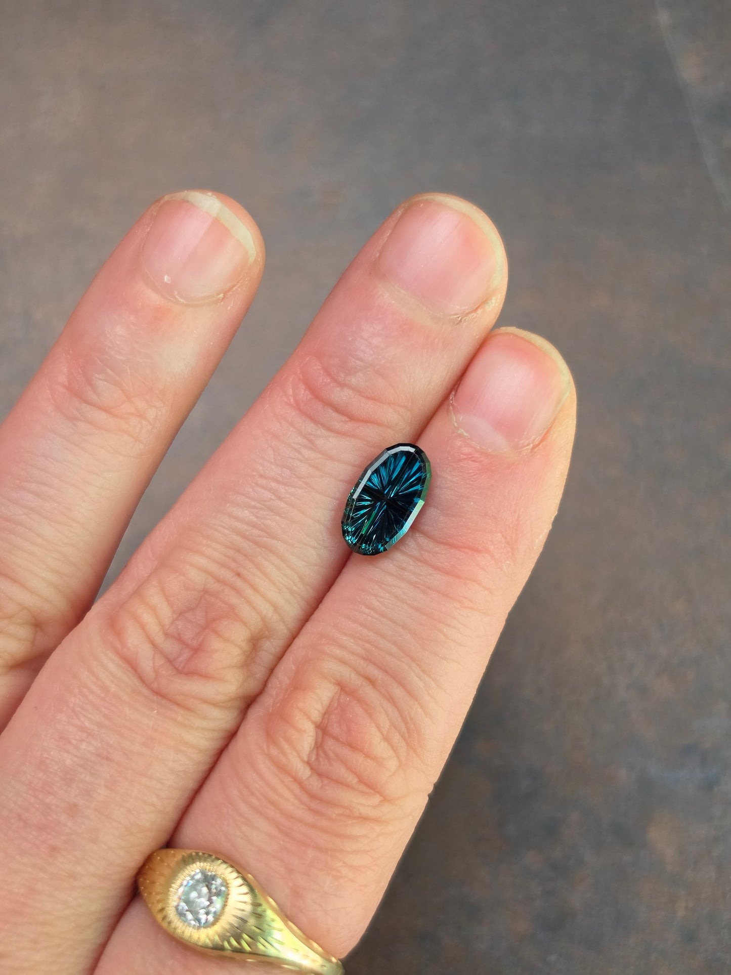 2.04ct Parti Natural Australian Sapphire Starbrite Oval Cut by John Dyer