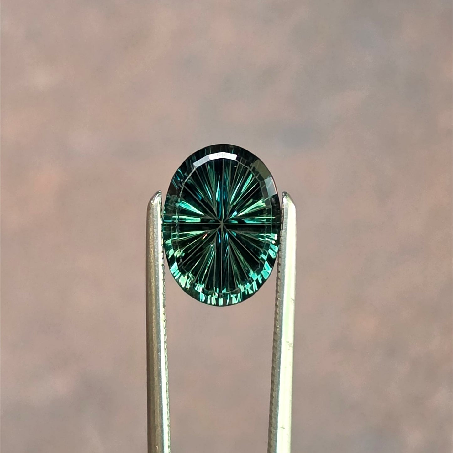 2.13ct Natural Australian Sapphire Starbrite Oval Cut Teal by John Dyer