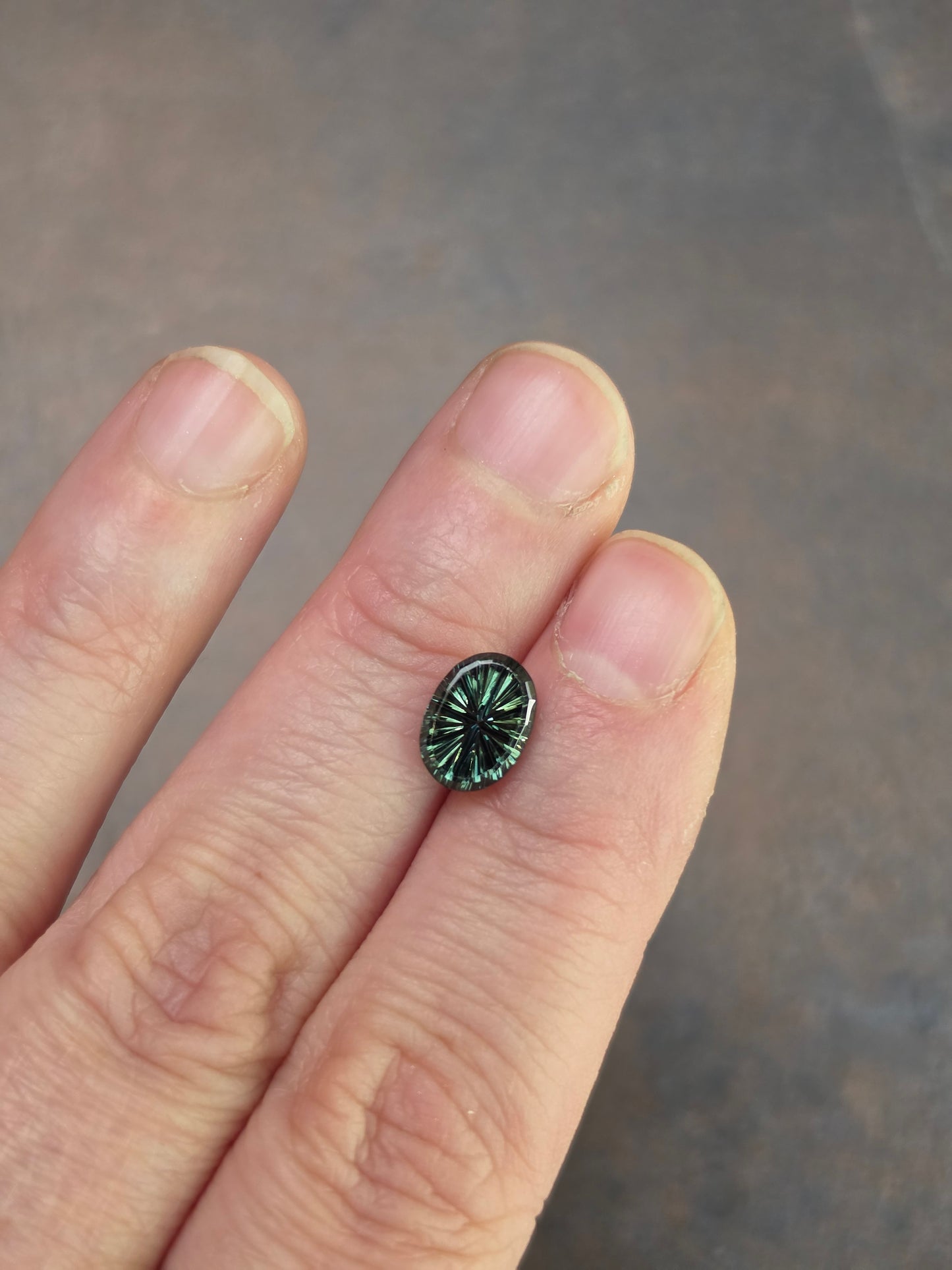 2.13ct Natural Australian Sapphire Starbrite Oval Cut Teal by John Dyer