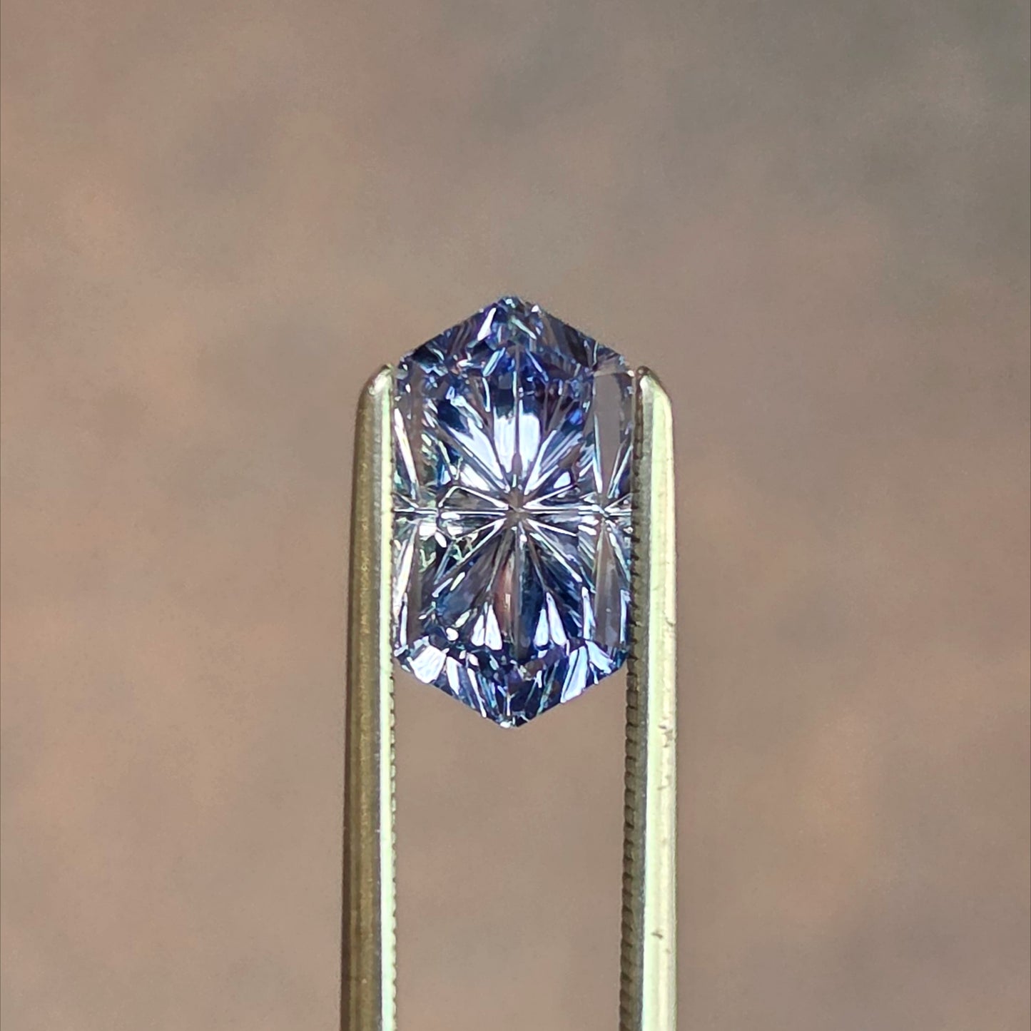 3.09ct Natural Sapphire Starbrite Elongated Hexagon Cut by John Dyer