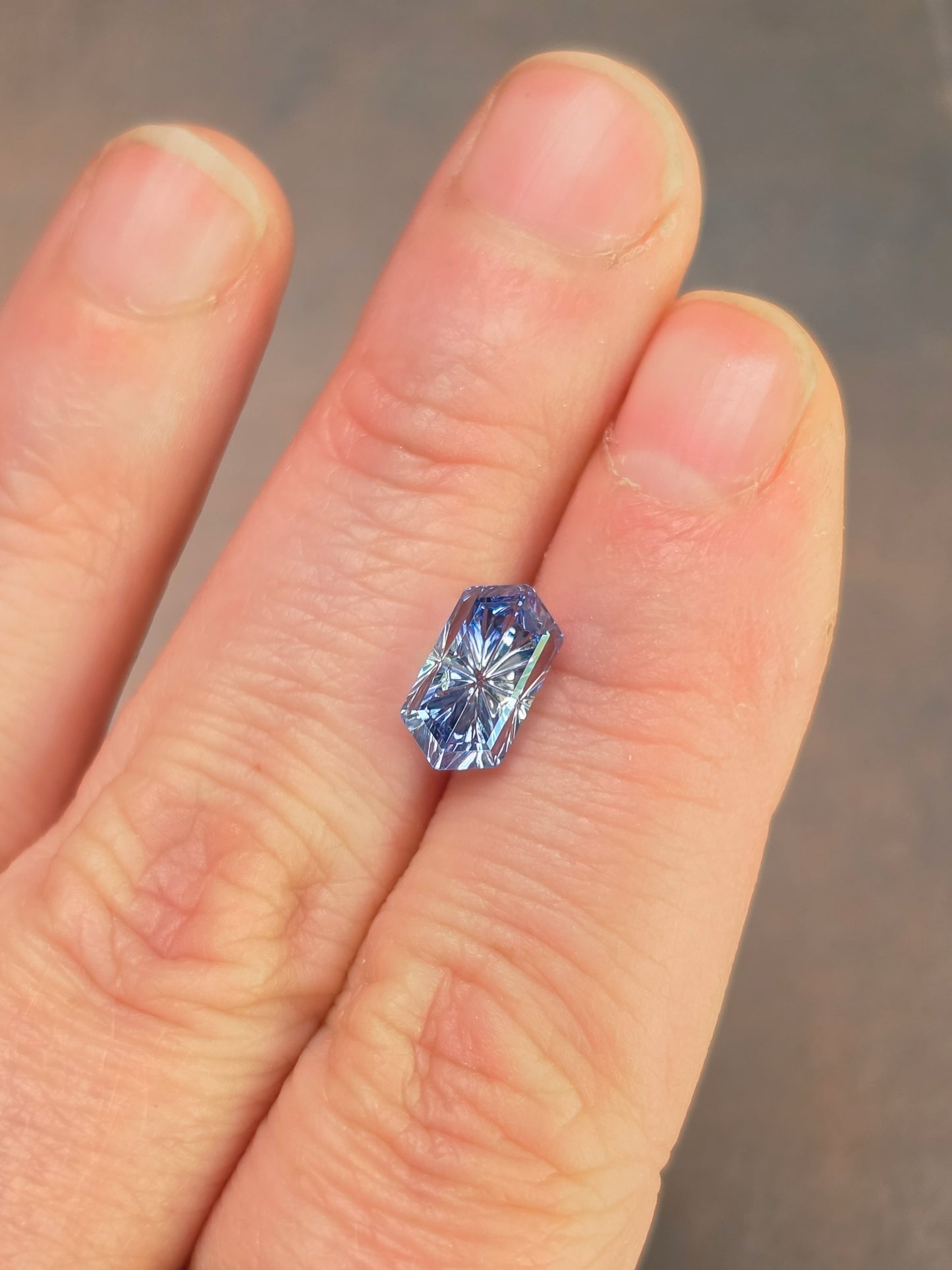 3.09ct Natural Sapphire Starbrite Elongated Hexagon Cut by John Dyer