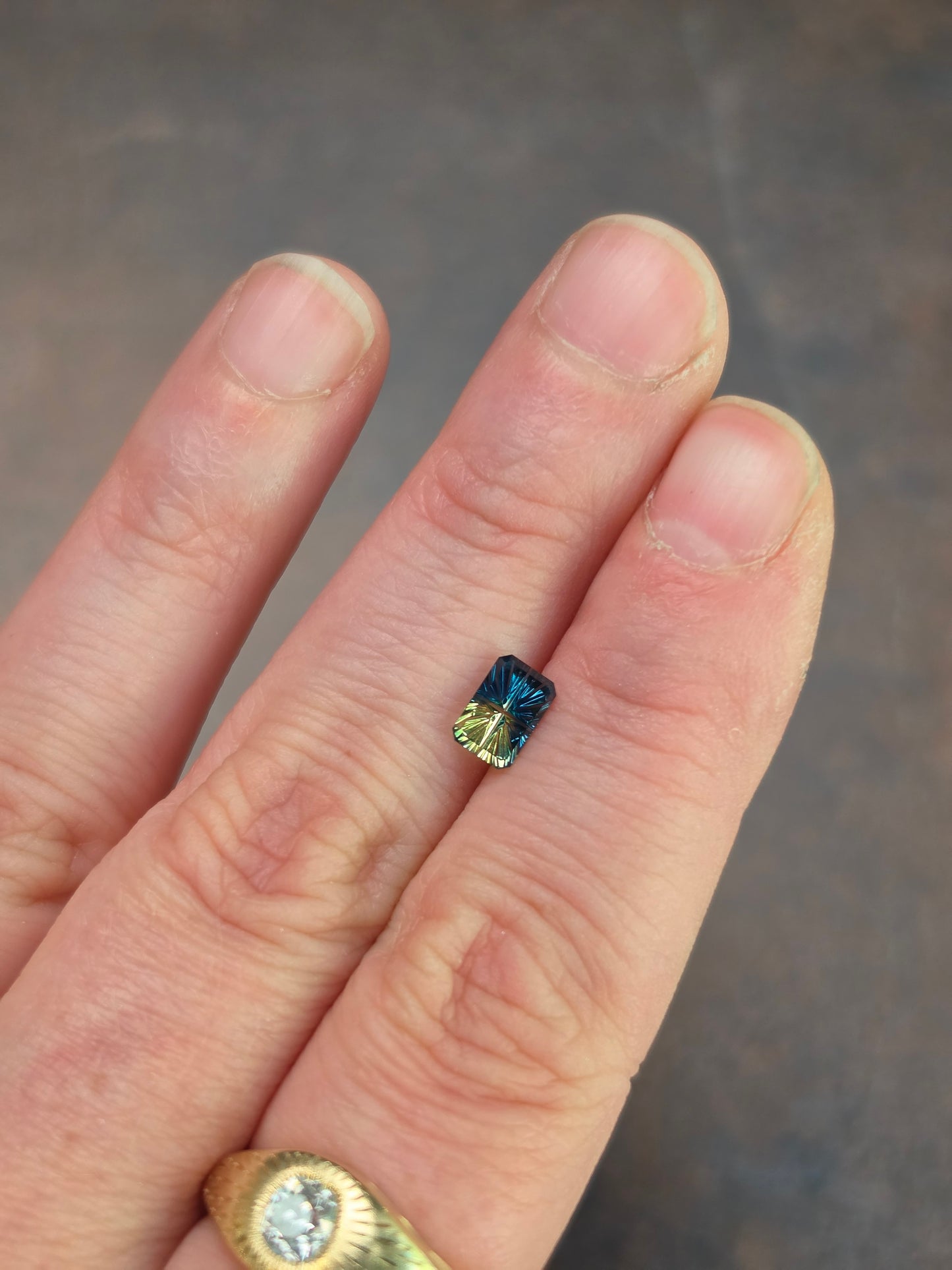 .90ct Parti Natural Australian Sapphire Fantasy Cut by Brett Kosnar