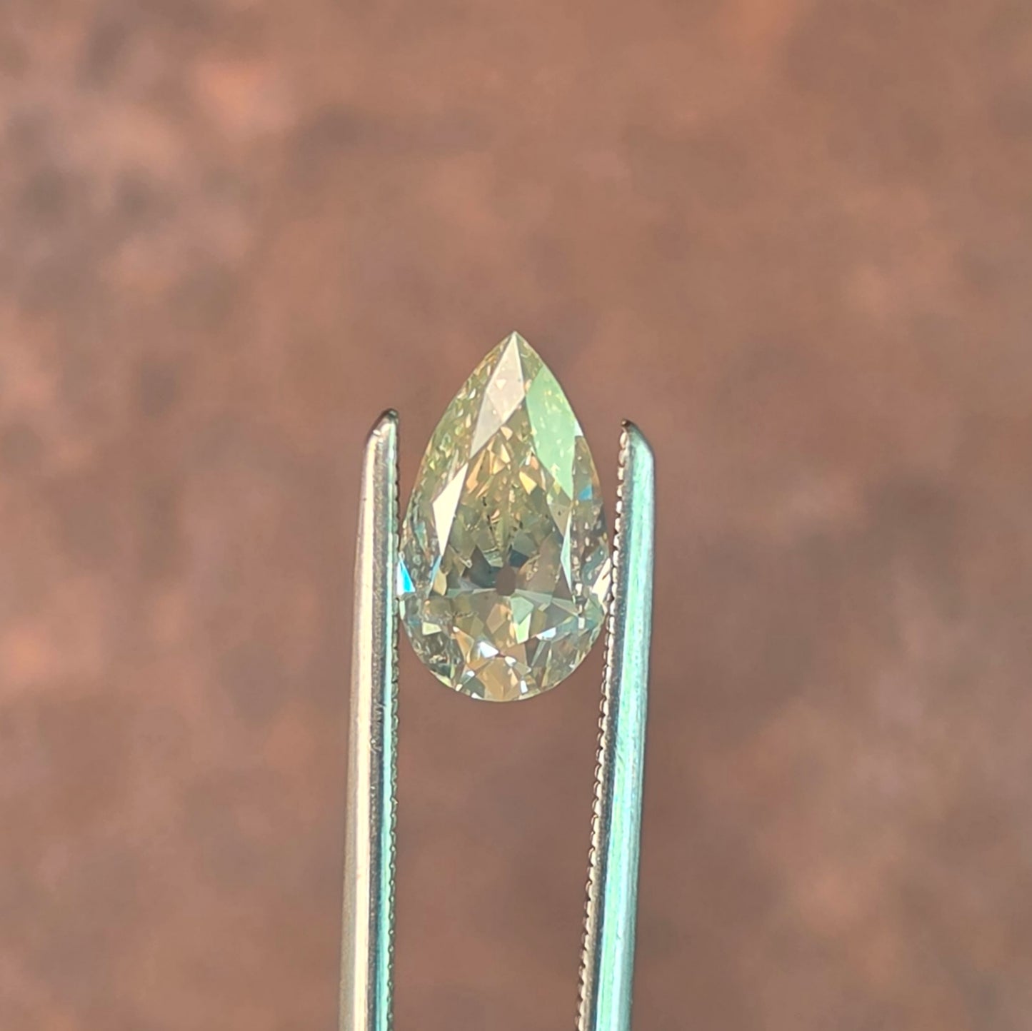1.04ct Natural Diamond Old Mine Cut Pear L/I1