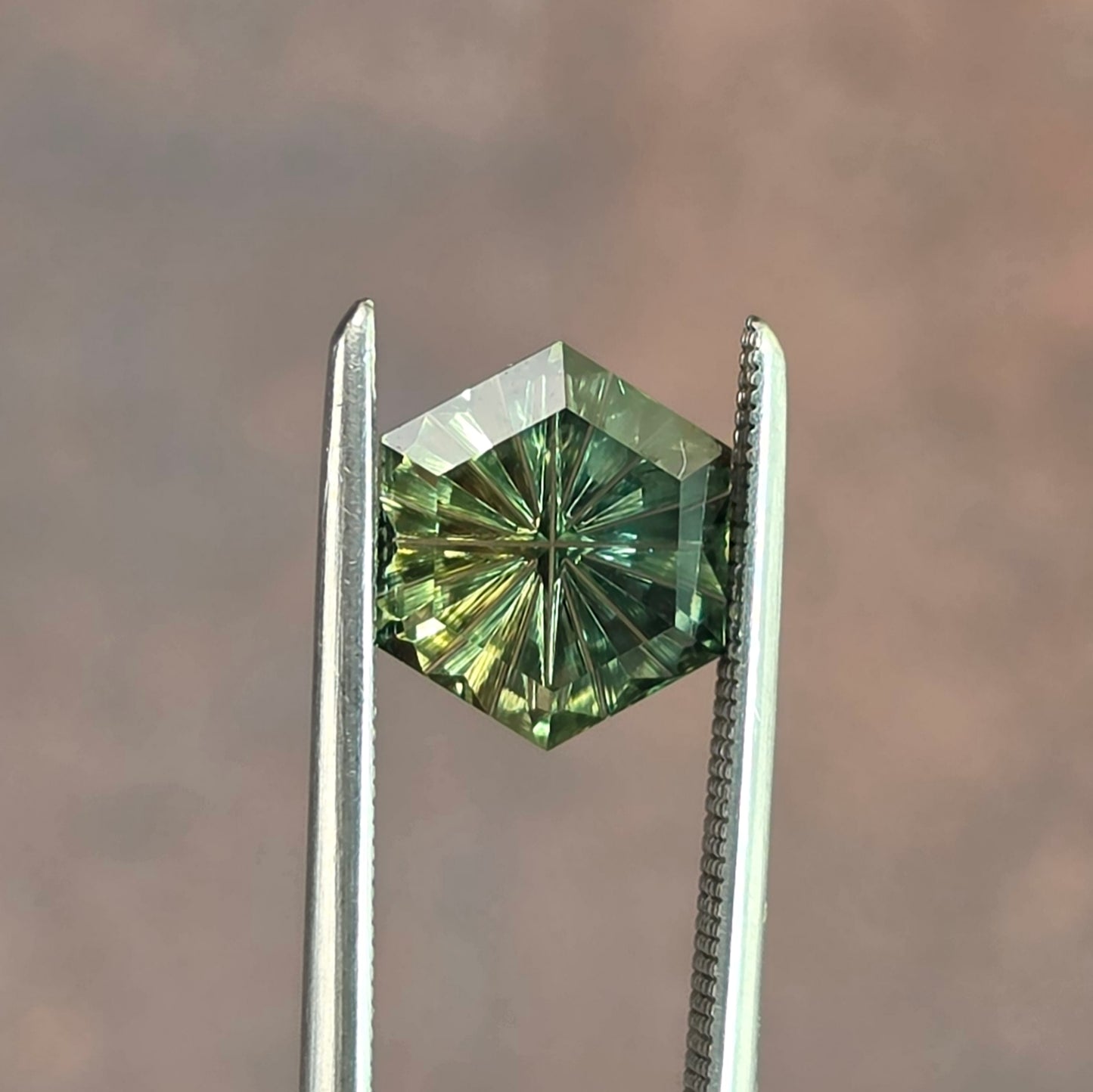 1.43ct Parti Sapphire Hexagon Fantasy Cut by iFacet Gems