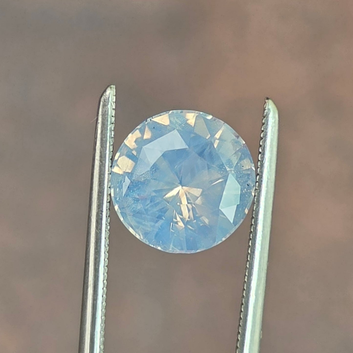 2.58ct Round Natural Opalescent Blue Sapphire