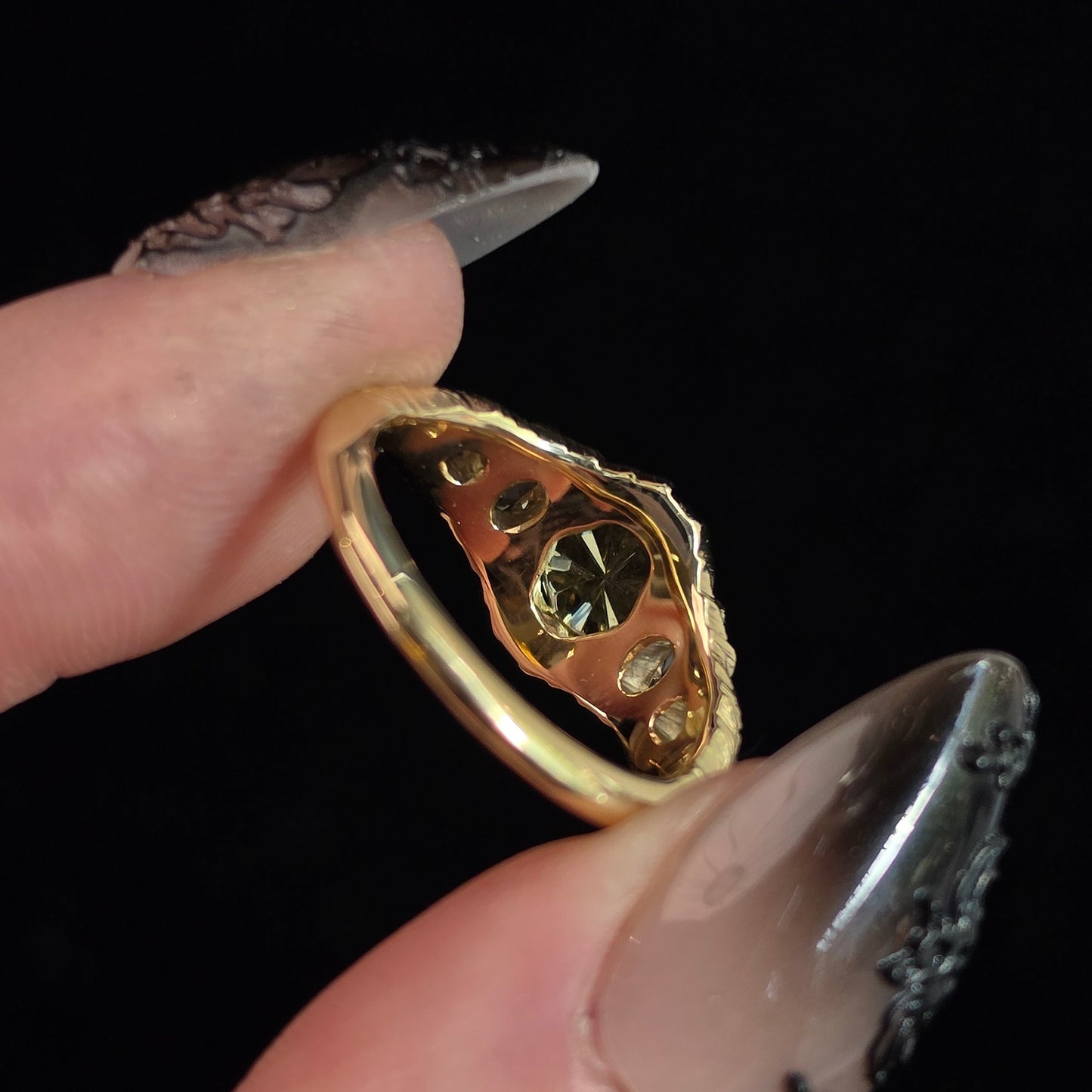 Ready to Ship Size 6-8 Bramble with 1.71 Fantasy Cut Yellow Sapphire by John Dyer