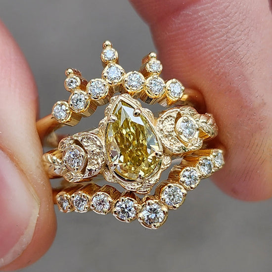 Waterdrop Shaped Crown Diamond Ring, Luxurious And Stylish Wedding Ring |  SHEIN