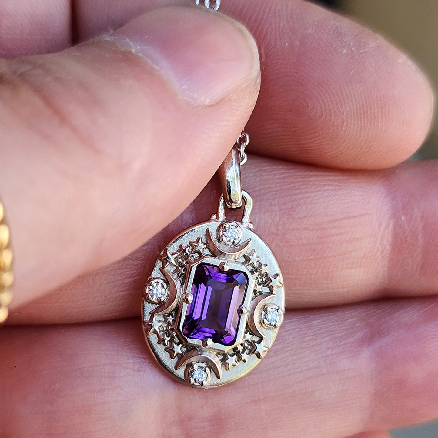 Buy AAA Rose De France Amethyst and Multi Gemstone Pendant Necklace 20  Inches in Vermeil Rose Gold Over Sterling Silver 24.90 ctw at ShopLC.