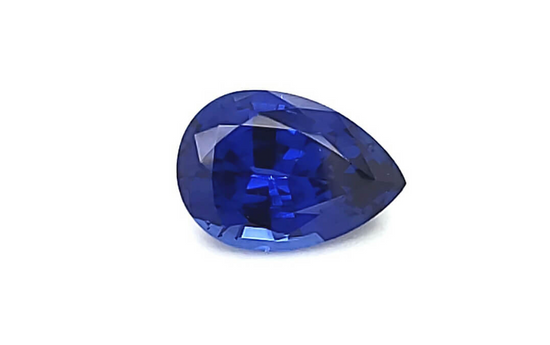 Pear Chatham Medium Blue Sapphire - For Build Your Own Pieces