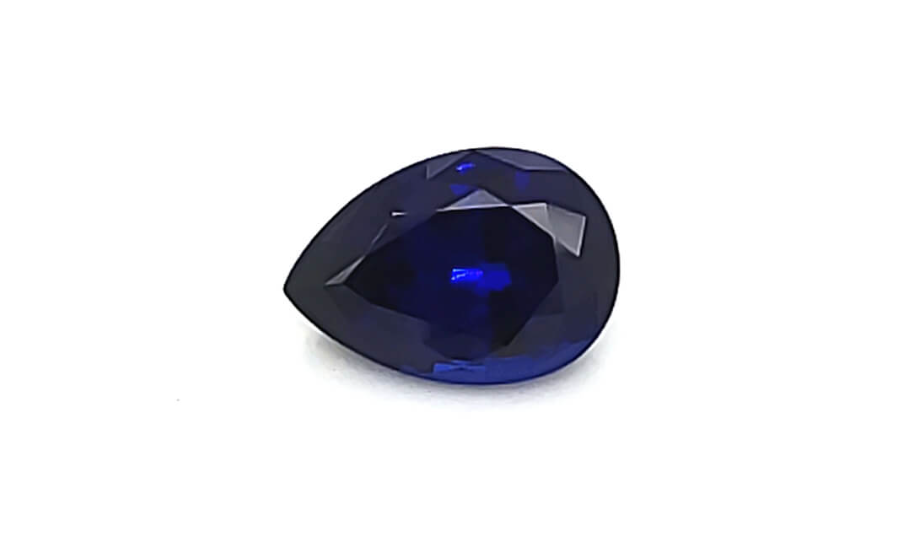 Pear Chatham Dark Blue Sapphire - For Build Your Own Pieces