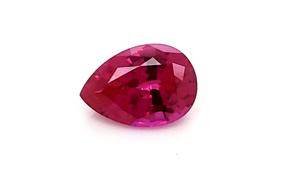 Pear Chatham Dark Pink Sapphire - For Build Your Own Pieces