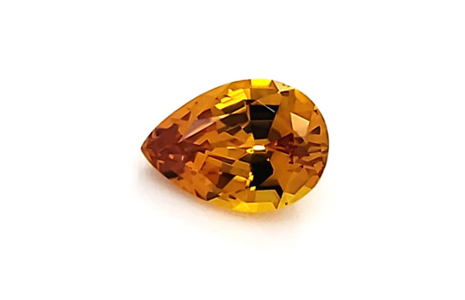 Pear Chatham Dark Yellow Sapphire - For Build Your Own Pieces