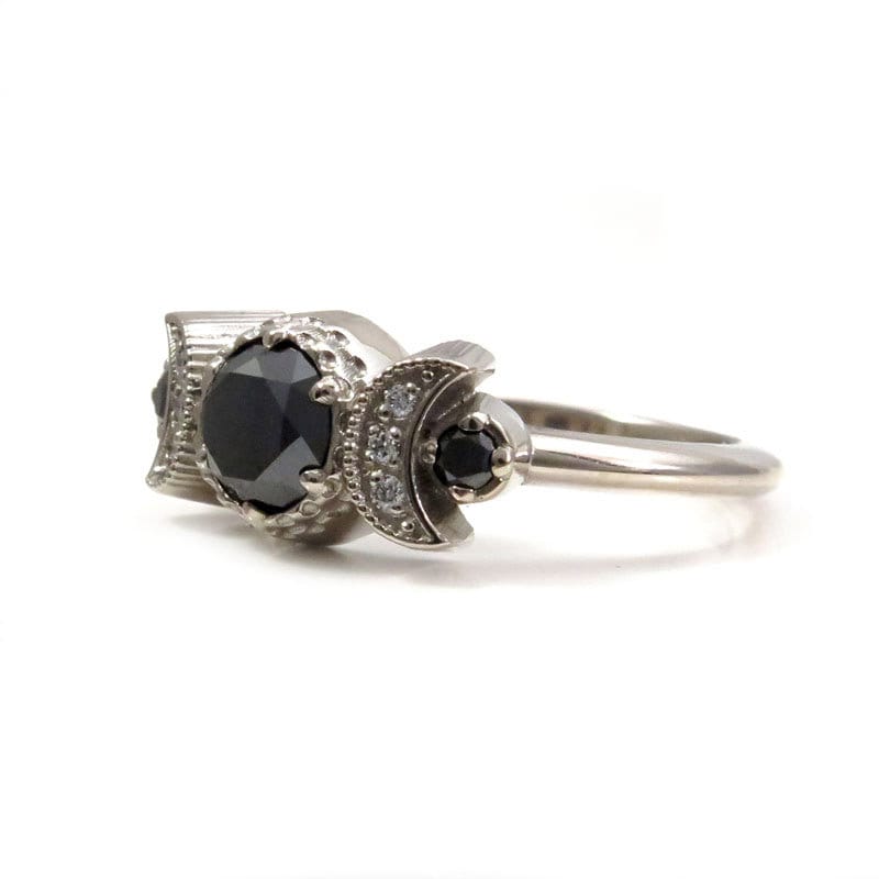 Load image into Gallery viewer, *Setting Only* Hecate Moon Engagement Ring for Build your own Ring
