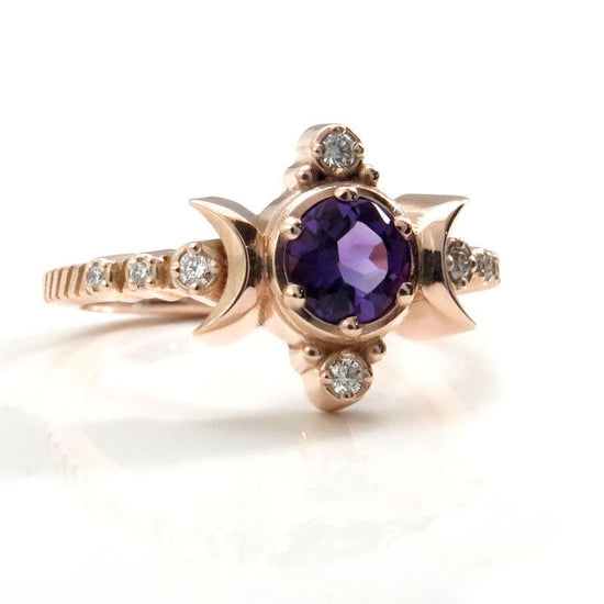 Load image into Gallery viewer, *Setting Only* Compass Moon Engagement Ring for Build your own Ring
