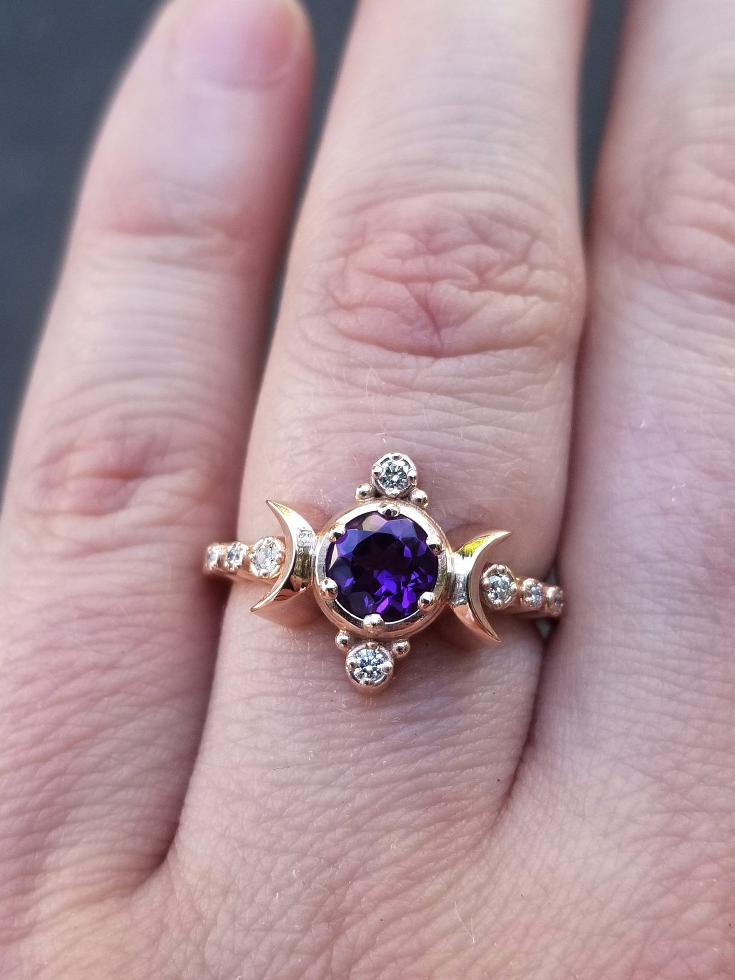 *Setting Only* Compass Moon Engagement Ring for Build your own Ring