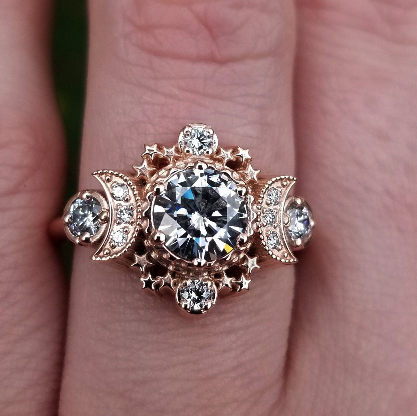 *Setting Only*  Cosmos for Build your Own Ring with Natural White Diamond Sides