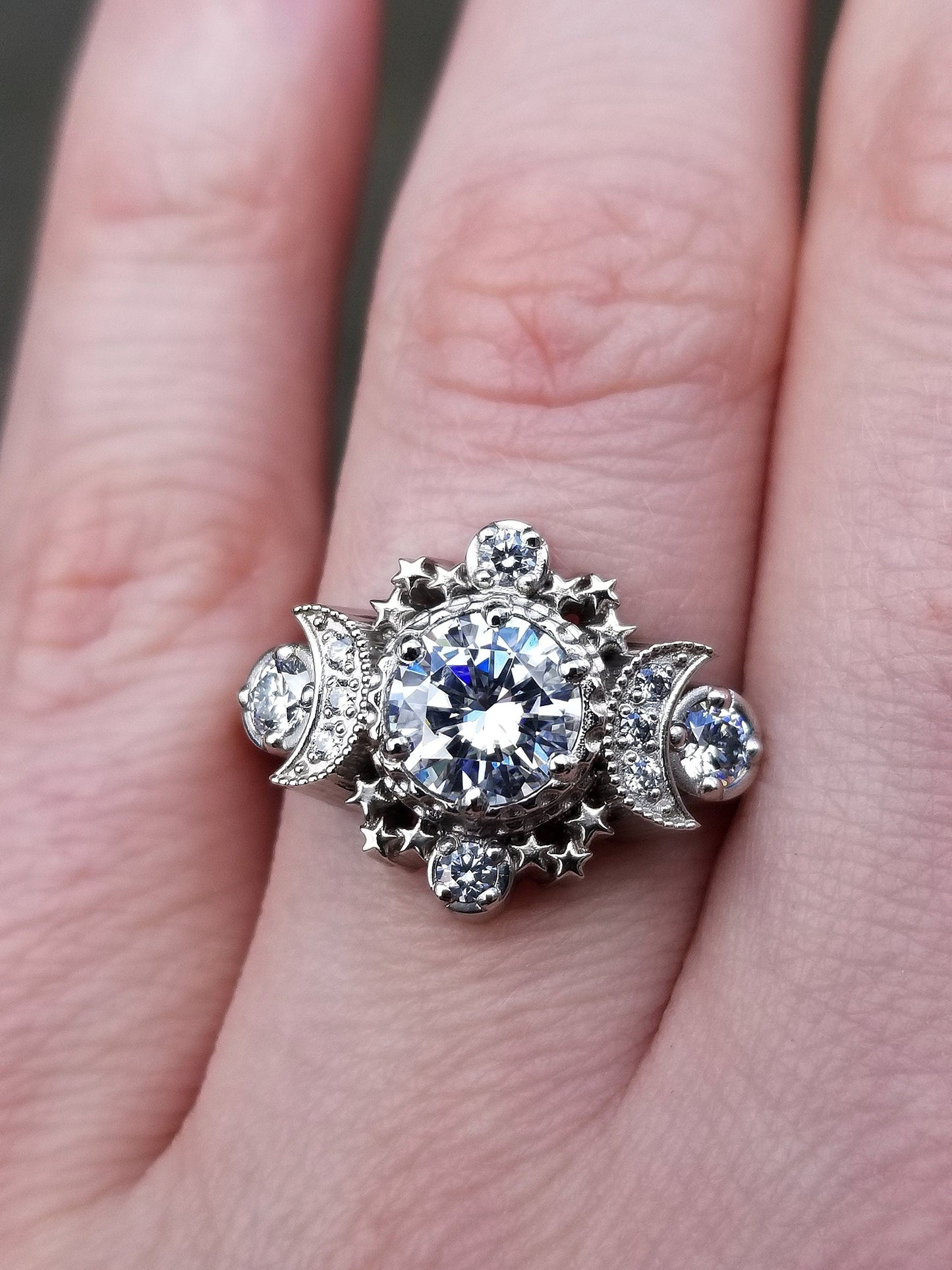 *Setting Only* Custom Cosmos Engagement Ring for Build your own Ring 14k Gold
