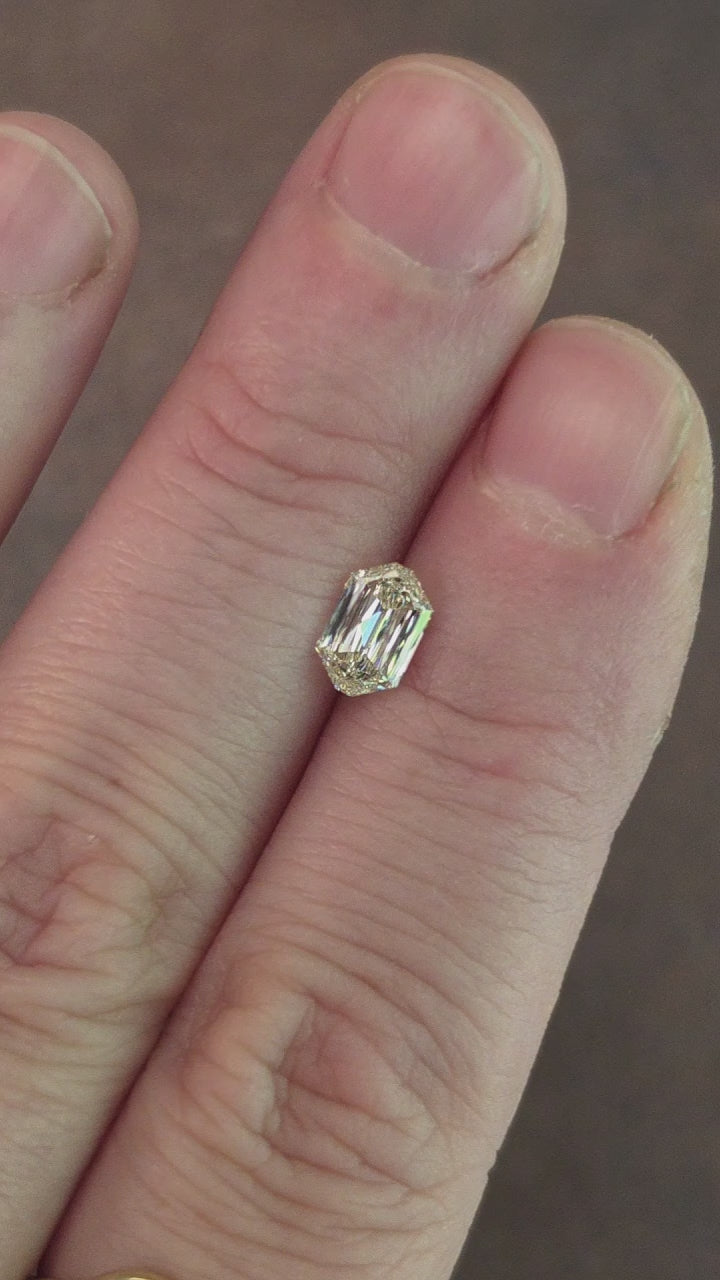 Load and play video in Gallery viewer, .80ct Natural Diamond Hexagonal Criss Cross Cut N/VS2
