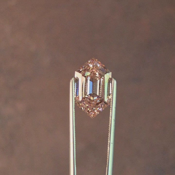 Load and play video in Gallery viewer, 3.10ct Pink Step Cut Duchess Lab Diamond VVS2
