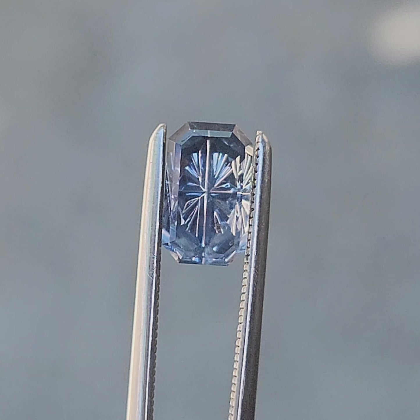 1.29ct Natural Parti Blue Sapphire Rectange - Starbrite cut by John Dyer