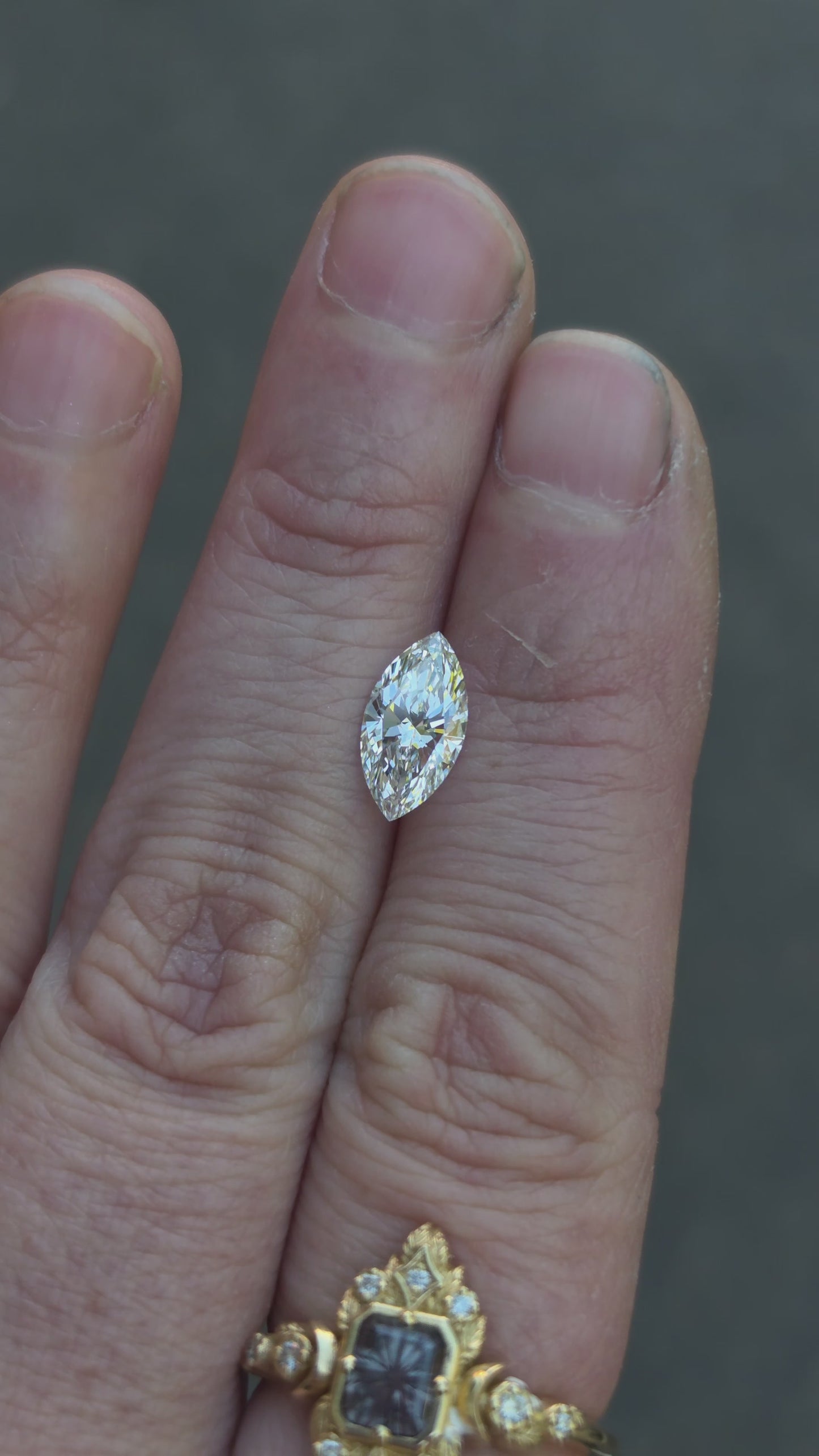Load and play video in Gallery viewer, 1.35ct Marquise Lab Diamond E/VVS2
