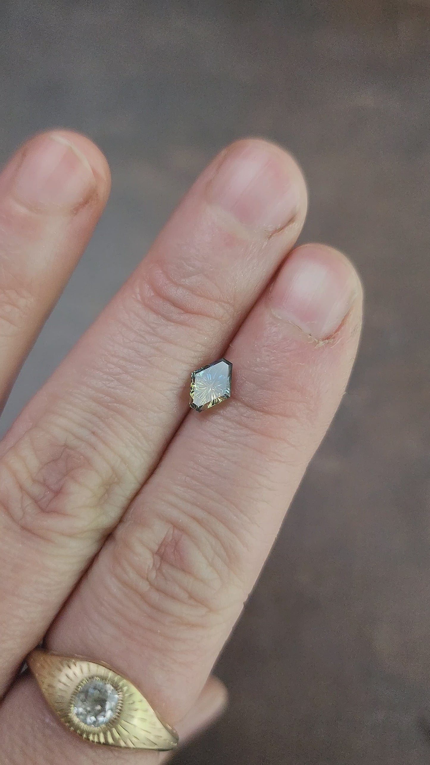 Load and play video in Gallery viewer, .75ct Natural Australian Parti Sapphire Kite Fantasy Cut
